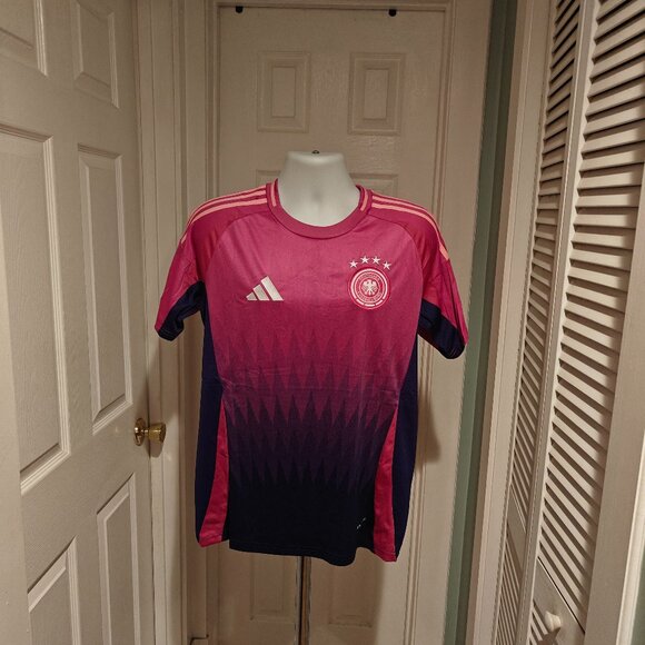 Germany Team Euros 2024/25 Away Pink Jersey adidas Men's Sizes M and L Soccer - Picture 2 of 16